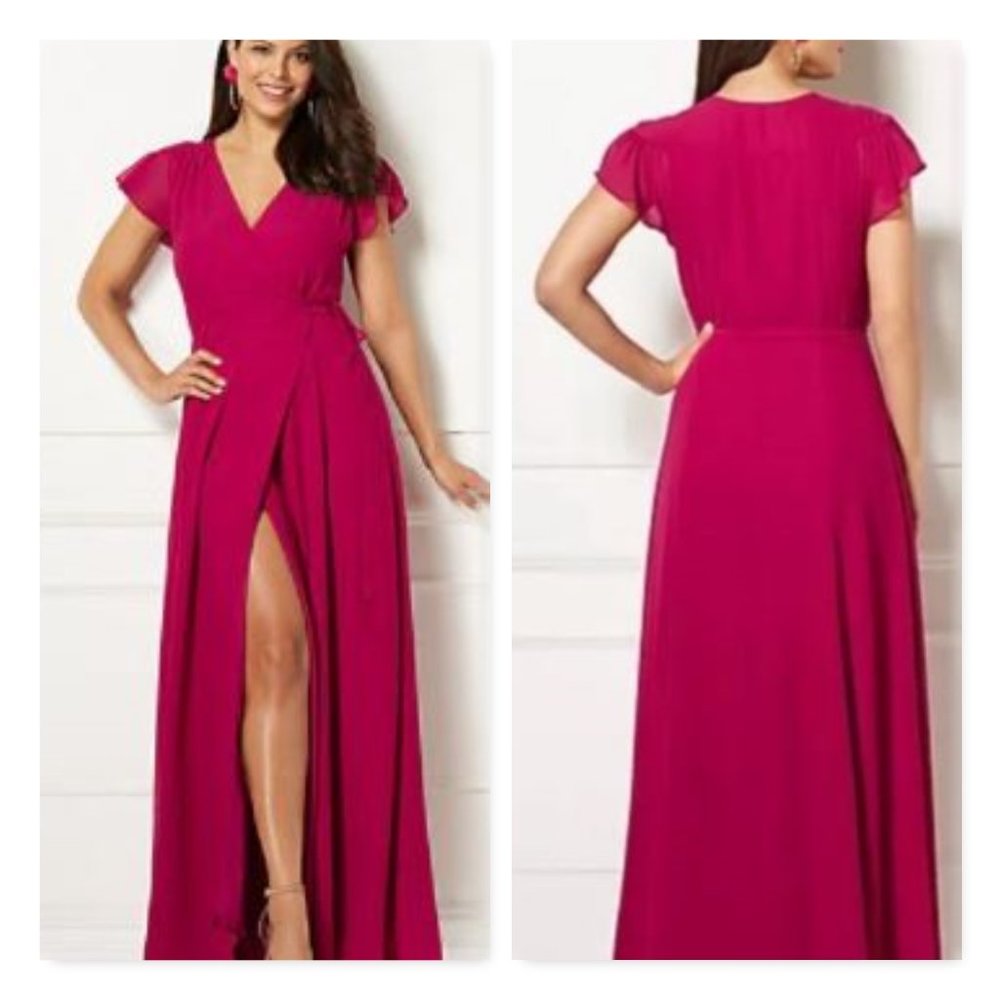 Eva Mendes Allison Wrap Maxi Dress